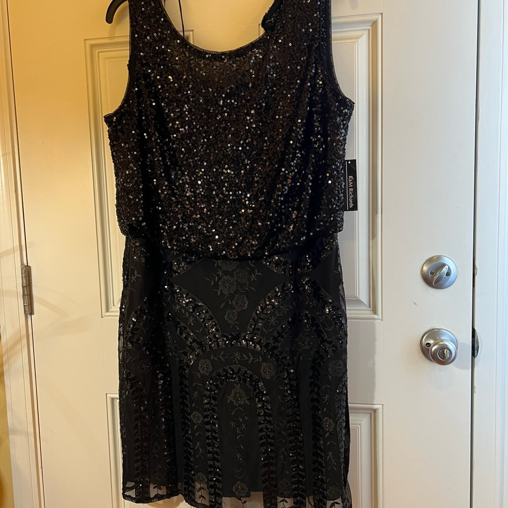 R&M RICHARDS Sequined Lace dress 16W NWT - Picture 4 of 15
